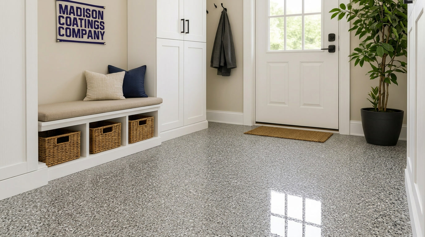 5 Surprising Benefits of Madison Coatings Company’s Polymer Flake Flooring for Homeowners